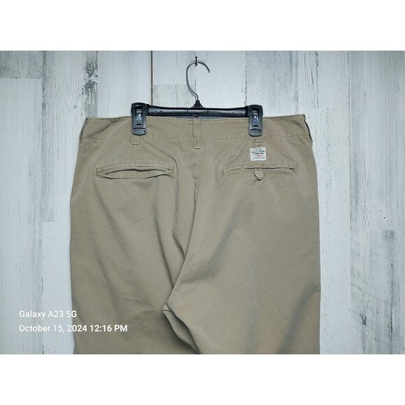 Polo Jeans Company Ralph Lauren Men's Tan Chino Pants Size 33X30 (Actual 35x29) - Picture 8 of 11